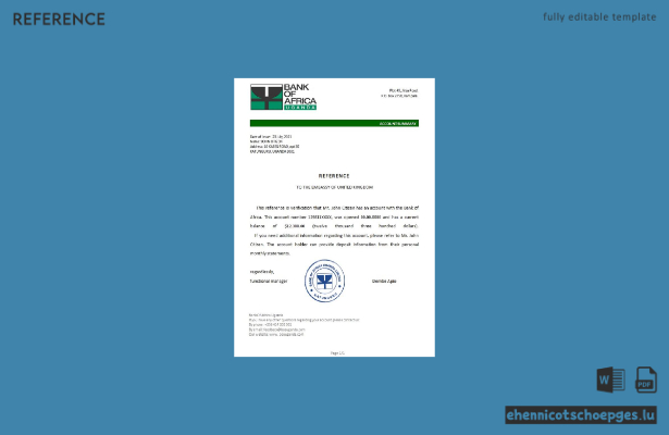 Uganda Bank of Africa Referenzbeispiel-Vorschau